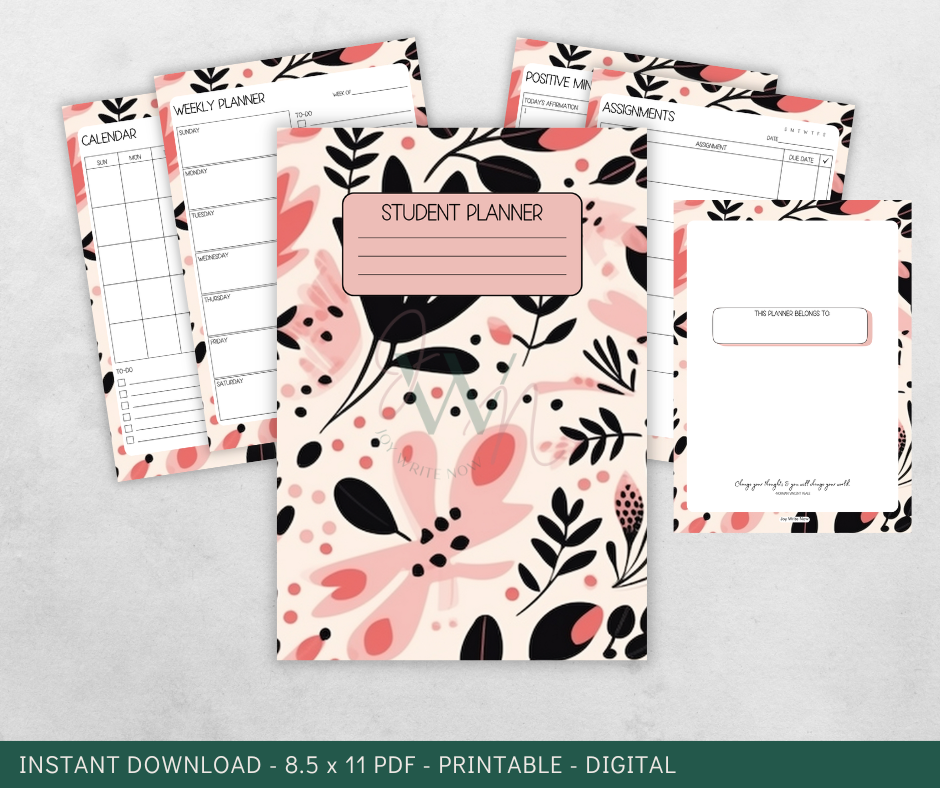 Blush and Ink Student Planner