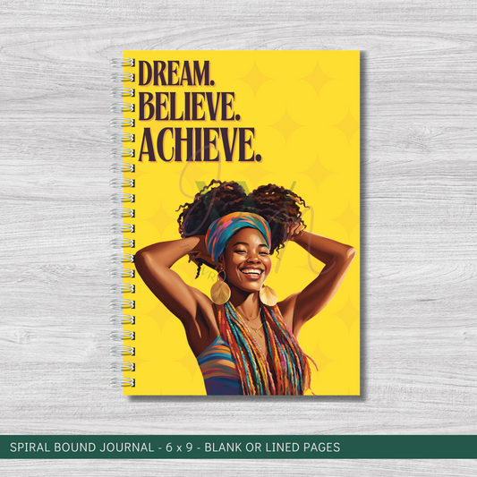 Believe Dream Achieve Journal